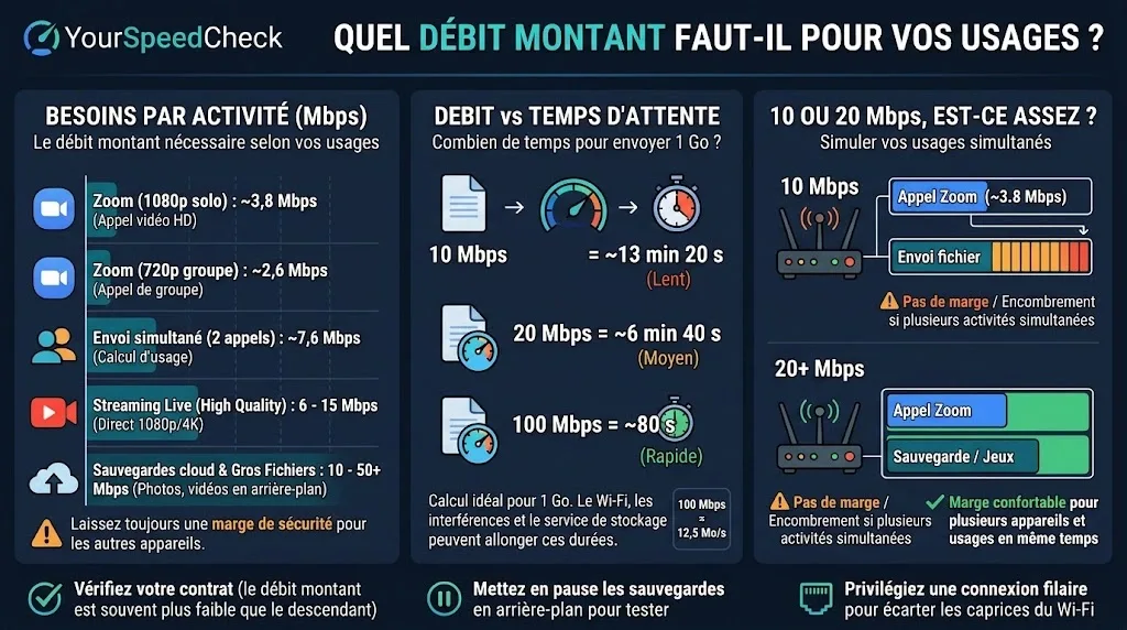 Quel débit montant faut-il pour vos usages ?
