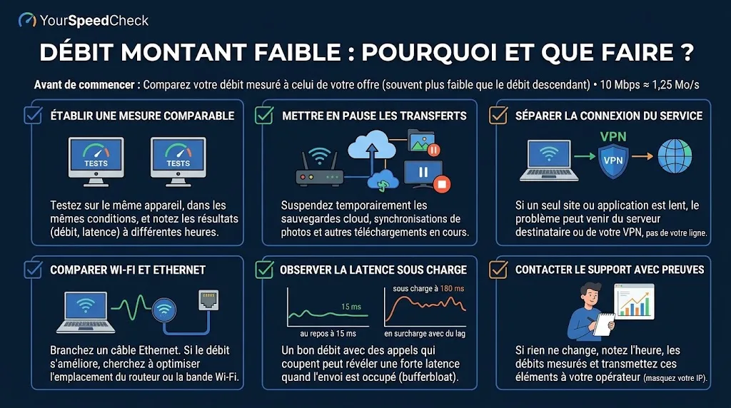 Débit montant faible : pourquoi et que faire ?